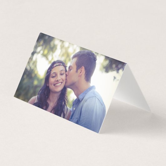 Chic Hand Letter Dankeschön Card mit Foto (Rückseite)