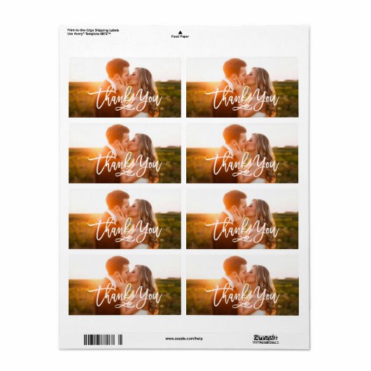 Chic Hand Letter Dankeschön Foto (Vorne)