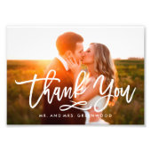 Chic Hand Letter Dankeschön Foto (Vorne)