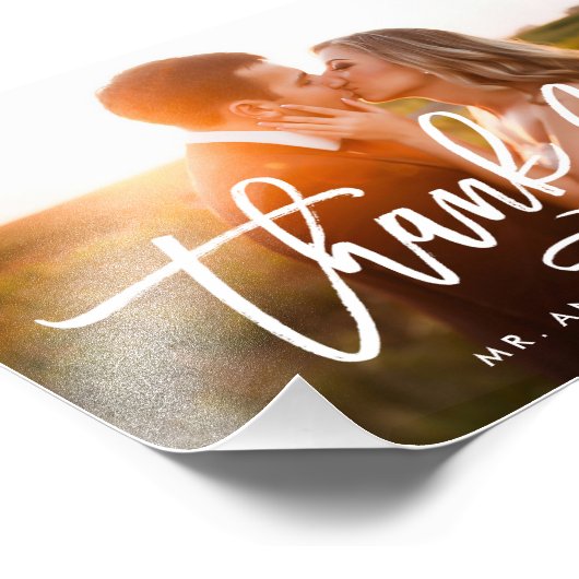 Chic Hand Letter Dankeschön Foto (Ecke)