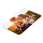 Chic Hand Letter Dankeschön Foto Magnet (Linke Seite)