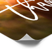 Chic Hand Letter Dankeschön Foto Poster (Ecke)