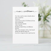 Chic Hand Letter "Empfang"-Umschließungskarte Begleitkarte (Stehend Vorderseite)