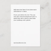 Chic Hand Letter "Empfang"-Umschließungskarte Begleitkarte (Rückseite)