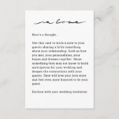 Chic Hand Letter "In Liebe" Umschließkarte Begleitkarte (Vorderseite)