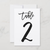 Chic Hand Letter Kraft Tischnummer Card | Tabelle  (Vorderseite)