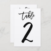 Chic Hand Letter Kraft Tischnummer Card | Tabelle  (Vorne/Hinten)