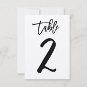 Chic Hand Letter Kraft Tischnummer Card | Tabelle (Rückseite)