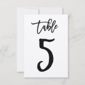 Chic Hand Letter Kraft Tischnummer Card | Tabelle  (Vorderseite)