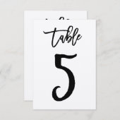 Chic Hand Letter Kraft Tischnummer Card | Tabelle  (Vorne/Hinten)