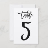 Chic Hand Letter Kraft Tischnummer Card | Tabelle  (Rückseite)