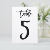 Chic Hand Letter Kraft Tischnummer Card | Tabelle  (Stehend Vorderseite)