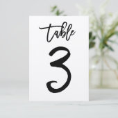 Chic Hand Letter Kraft Tischnummer Card | Tabelle  (Stehend Vorderseite)