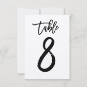 Chic Hand Letter Kraft Tischnummer Card | Tabelle (Vorderseite)