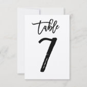 Chic Hand Letter Kraft Tischnummer Card | Tabelle  (Vorderseite)