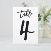 Chic Hand Letter Kraft Tischnummer Card | Tabelle  (Stehend Vorderseite)