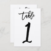 Chic Hand Letter Kraft Tischnummer Card | Tabelle  (Vorne/Hinten)