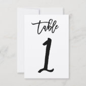 Chic Hand Letter Kraft Tischnummer Card | Tabelle  (Rückseite)