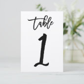 Chic Hand Letter Kraft Tischnummer Card | Tabelle  (Stehend Vorderseite)