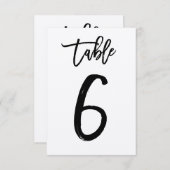Chic Hand Letter Kraft Tischnummer Card | Tabelle (Vorne/Hinten)