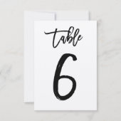Chic Hand Letter Kraft Tischnummer Card | Tabelle  (Rückseite)