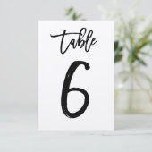 Chic Hand Letter Kraft Tischnummer Card | Tabelle (Stehend Vorderseite)