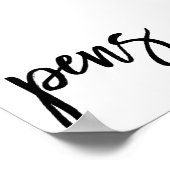 Chic Hand Letter Pens Sign Poster (Ecke)
