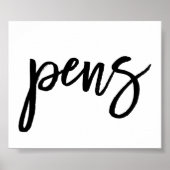 Chic Hand Letter Pens Sign Poster (Vorne)