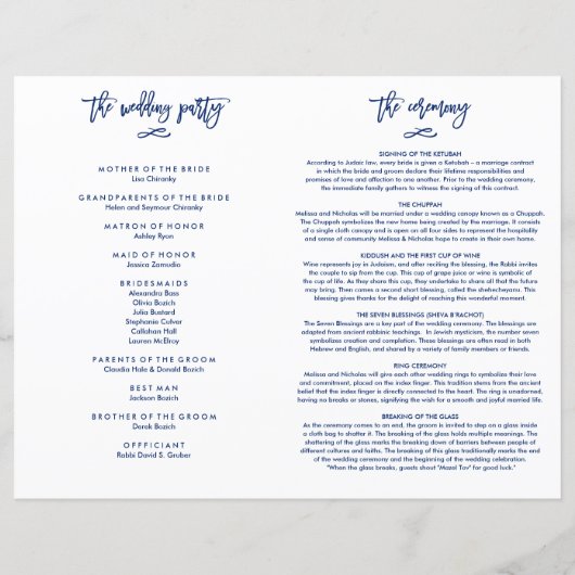 Chic Hand-Letter-Programm (Rückseite)