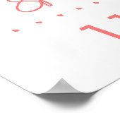 Chic Hand Letter Sparkler Sendoff-Zeichen | Korall Poster (Ecke)