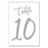 Chic Hand Letter Tischnummer Silver | Tabelle 10 (Rückseite)