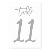 Chic Hand Letter Tischnummer Silver | Tabelle 11 (Rückseite)
