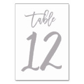 Chic Hand Letter Tischnummer Silver | Tabelle 12 (Rückseite)