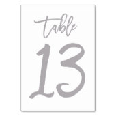 Chic Hand Letter Tischnummer Silver | Tabelle 13 (Vorderseite)