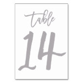 Chic Hand Letter Tischnummer Silver | Tabelle 14 (Rückseite)