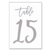 Chic Hand Letter Tischnummer Silver | Tabelle 15 (Vorderseite)