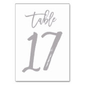 Chic Hand Letter Tischnummer Silver | Tabelle 17 (Rückseite)