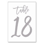 Chic Hand Letter Tischnummer Silver | Tabelle 18 (Rückseite)