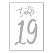 Chic Hand Letter Tischnummer Silver | Tabelle 19 (Rückseite)