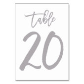 Chic Hand Letter Tischnummer Silver | Tabelle 20 (Rückseite)
