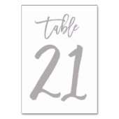 Chic Hand Letter Tischnummer Silver | Tabelle 21 (Rückseite)