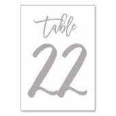 Chic Hand Letter Tischnummer Silver | Tabelle 22 (Vorderseite)