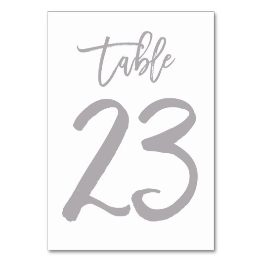 Chic Hand Letter Tischnummer Silver | Tabelle 23 (Rückseite)