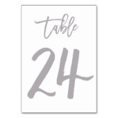 Chic Hand Letter Tischnummer Silver | Tabelle 24 (Vorderseite)