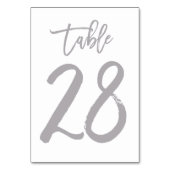 Chic Hand Letter Tischnummer Silver | Tabelle 28 (Vorderseite)