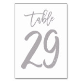 Chic Hand Letter Tischnummer Silver | Tabelle 29 (Rückseite)