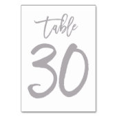Chic Hand Letter Tischnummer Silver | Tabelle 30 (Rückseite)