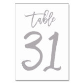 Chic Hand Letter Tischnummer Silver | Tabelle 31 (Vorderseite)