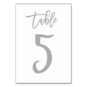 Chic Hand Letter Tischnummer Silver | Tabelle 5 (Vorderseite)