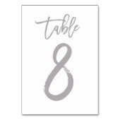 Chic Hand Letter Tischnummer Silver | Tabelle 8 (Vorderseite)